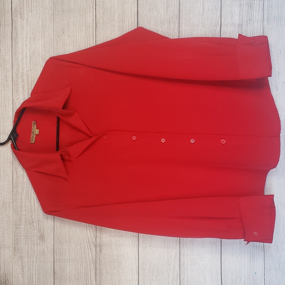Notations Button Down Blouse